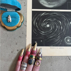 Gold Metal Brass Nails, Accessories, Custom Nails, Press Ons, Wedding Nail art